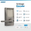 image:imageSchlage Encode Smart WiFi Lock Lever Handle Camelot Trim Aged BronzeSatin Nickel