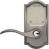 image:imageSchlage Encode Smart WiFi Lock Lever Handle Camelot Trim Aged BronzeSatin Nickel