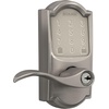 image:imageSchlage Encode Smart WiFi Lock Lever Handle Camelot Trim Aged BronzeSatin Nickel