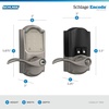 image:imageSchlage Encode Smart WiFi Lock Lever Handle Camelot Trim Aged BronzeSatin Nickel