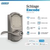 image:imageSchlage Encode Smart WiFi Lock Lever Handle Camelot Trim Aged BronzeSatin Nickel