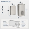 image:imageSchlage Sense Pro UWB Smart Deadbolt Lock HandsFree Unlock Matte BlackSatin Nickel