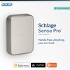 image:imageSchlage Sense Pro UWB Smart Deadbolt Lock HandsFree Unlock Matte BlackSatin Nickel
