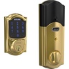 image:imageSCHLAGE BE469ZP CEN 622 Connect Smart Deadbolt with alarm with Century Trim in Matte Black ZWave Plus enabledBright Brass