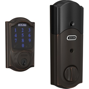 image:imageSCHLAGE BE469ZP CEN 622 Connect Smart Deadbolt with alarm with Century Trim in Matte Black ZWave Plus enabledAged Bronze