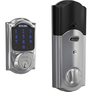 image:imageSCHLAGE BE469ZP CEN 622 Connect Smart Deadbolt with alarm with Century Trim in Matte Black ZWave Plus enabledBright Chrome
