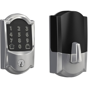 image:imageSchlage Encode Smart WiFi Deadbolt Lock with Century Trim Satin NickelBright Chrome