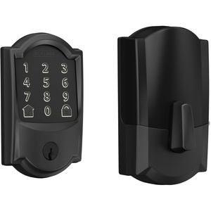 image:imageSchlage Encode Smart WiFi Deadbolt Lock with Century Trim Satin NickelMatte Black