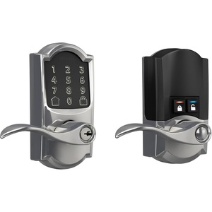 image:imageSchlage Encode Smart WiFi Lock Lever Handle Camelot Trim Aged BronzeBright Chrome