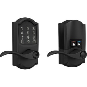 image:imageSchlage Encode Smart WiFi Lock Lever Handle Camelot Trim Aged BronzeMatte Black